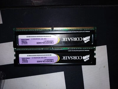 2 Corsair XMS6405v4.1 CM2X512A-6400 PC2-6400 800MHz DDR2 Desktop RAM R513 - Image 1 of 2