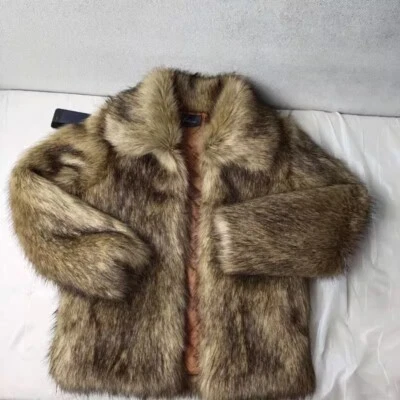 Fur Coat Men Winter Fox Fur Collar Thickened Men's Mink Faux Fur Coat One-piece - Image 1 of 4