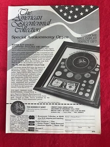 Pubblicità Stampa Repliche Monete Bicentenario Kennedy 1978 Vintage - Solo Pubblicità - Foto 1 di 7
