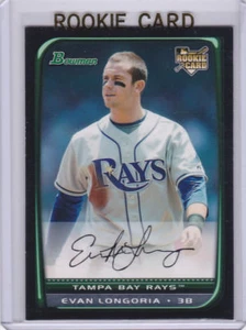 EVAN LONGORIA ROOKIE CARD 2008 Bowman RC Tampa Bay Rays SAN FRANCISCO GIANTS! - Picture 1 of 2