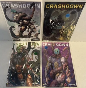 CRASHDOWN COMPLETE SET #1-2D 3-4C Comic Set Guy Ryan WhatNot Comics Free Ship - Picture 1 of 6