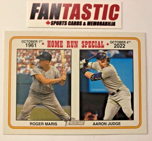 2023 Topps Heritage HOME RUN SPECIAL #100 Aaron Judge / Roger Maris NYY - Picture 1 of 2