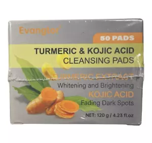 Turmeric & Kojic Acid Cleansing Pads - Dark Spots Remover - 50 pads - Exp 09/27 - Picture 1 of 5