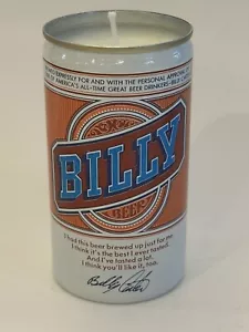 HANDMADE 1970's BILLY BEER CAN CITRONELLA SCENTED SOY WAX CANDLES - Picture 1 of 4