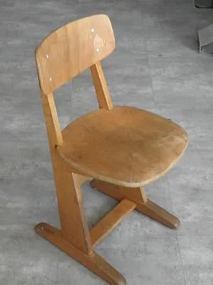 Vintage Chair Wood Oak Casala Farmhouse Stool Children Bench Seat Kid Armchai • 132.86£