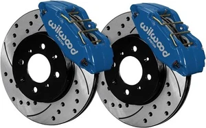 Wilwood DPHA Front Brake Caliper Drilled Slotted Rotor Kit Blue 92-00 Civic EX - Picture 1 of 3