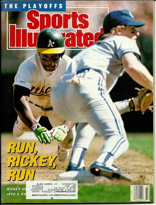 Rickey Henderson Oakland Athletics A's Sports Illustrated Mag October 16, 1989  - Image 1 of 1