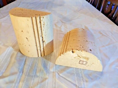 Vintage FRATELLI MANNELLI for Marble Art Travertine Bookends - Image 1 of 4