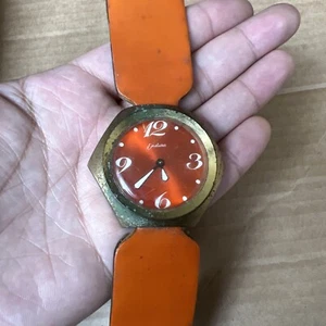 Gold Tone, Orange Dial, Orange Strap 40mm Men’s Mechanical Watch (For Parts) - Picture 1 of 19