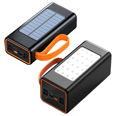 Power Bank Cell Phone Portable rechargeable battery camping light Solar Power Ba - image 1 of 4