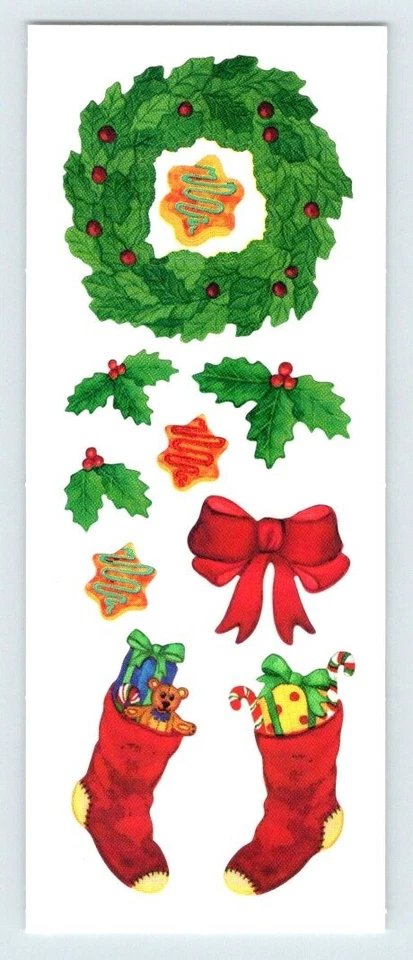 Pegatina Creative Memories MEDIAS CORONA DE NAVIDAD 1 Hoja Pegatinas SD19 Foto 1 de 1