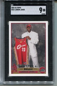 2003 Topps LeBron James Rookie Card SGC 9 MINT Graded Basketball #221 - Picture 1 of 2
