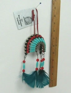 THE WAR BONNET LEGEND GENUINE FEATHER CHRISTMAS TREE ORNAMENT WALL DECORATION - Picture 1 of 12