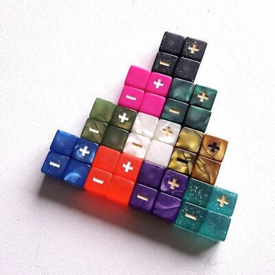 Fate Fudge Dice Set for Role Playing Games RPG 14mm D6 Tabletop Gaming +- 4pcs - Image 1 of 4