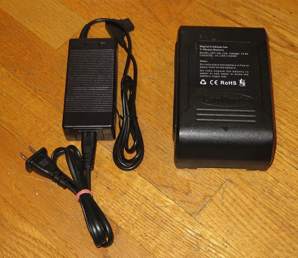 Batería y cargador LanParte montaje en V LPT-VB-150 iones de litio 14,8 V 10,1 Ah 150 vatios Foto 1 de 3