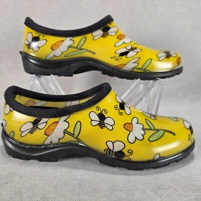 Zueco de lluvia Sloggers Bumblebee Daisy para mujer talla 8 amarillo impermeable sin cordones jardín Foto 1 de 4