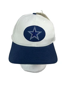 Vintage Dallas Cowboys Strapback Embroidered Patch Hat Logo Star White Blue NWT - Picture 1 of 24