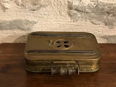 Ancienne chaufferette STOKER, en laiton - Photo 1/4