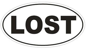 LOST Oval Bumper Sticker or Helmet Sticker D1951 Euro Oval  - Picture 1 of 1