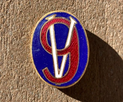 WW2 US Army Military 95th Infantry Division Distinctive Insignia DI DUI Pin - Image 1 of 4