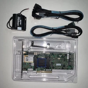 Adaptec Raid Controller ASR-6805 8 Ports PCIE2 x8 512MB+BBU Battery+2 X 8087 - Picture 1 of 6