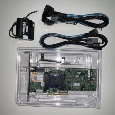 Adaptec Raid Controller ASR-6805 8 Ports PCIE2 x8 512MB+BBU Battery+2 X 8087  - Image 1 of 4