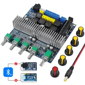 2.1 Subwoofer Channel TPA3116 Stereo Bluetooth HIFI Power Audio Amplifier Board - Picture 1 of 8