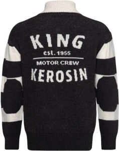 Maglione Racer King Kerosin KK Motor Crew per Hot Rod, Cafe Racer, Biker, Top!! - Foto 1 di 3