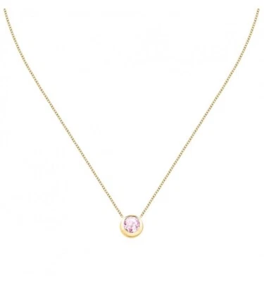 Collana MORELLATO TESORI ETERNI SAXN04 Argento 925 Dorato Quarzo Rosa - Immagine 1 di 3