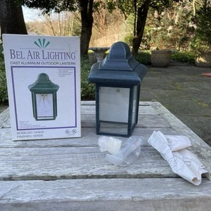 Bel Air Lighting 544835 Cast Aluminum Outdoor Lantern NEW Verde Green - Picture 1 of 15