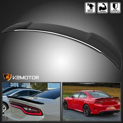 Fits 2015-2023 Dodge Charger SRT Glossy Black Factory Style Spoiler Wing 15-23 - Image 1 of 4