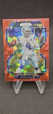 Dak Prescott 2021 Panini Prizm Red Cracked Ice Prizm Cowboys 242 PWE - Image 1 of 2
