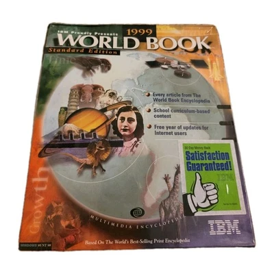 Vintage IBM 1999 World Book, Standard Edition Multimedia Encyclopedia CD ROM - Image 1 of 4