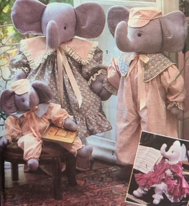 Ropa de peluche Simplicity 7140 patrón de costura elefantes niño niña - Imagen 1 de 4