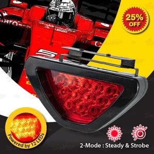 Safety F1 Style Racing 12-LED Fog Lamp Reverse Brake Strobe RED Light UNIVERSAL - Picture 1 of 8