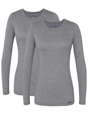 Sivvan 2 Pack Women’s Comfort Long Sleeve T-Shirt / Underscrub Tee - Image 1 of 4