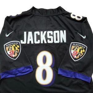 Nike Lamar Jackson #8 Baltimore Ravens NFL Football Black Jersey Size M Medium - Picture 1 of 7