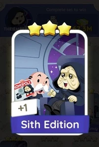 Monpo_ly-Go Mo Go Sith Edition Set 12 ⭐️ ⭐️⭐️ 3 Star Sticker Super Rare! - Picture 1 of 1