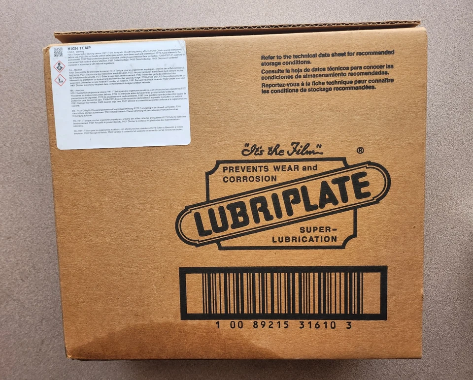 Grasa multiusos Lubriplate L0161-098 NLG 2, ALTA TEMPERATURA - Paquete 10 (NUEVO EN CAJA) Foto 1 de 1