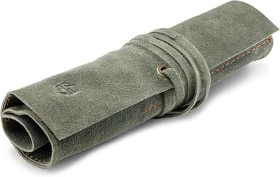 ANGUS STOKE Leder-Rolltasche für Stifte, Pinsel und Accessoires ? Federtasche aus Leder ?