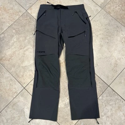 Kuiu Yukon Rain Pants Men's S Grey Torain Waterproof Hunting Belted Utility Zip - Image 1 of 4
