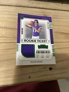 2021 Panini Contenders - Rookie Ticket Swatches Kellen Mond #RTS-KMO (MEM, RC) - Picture 1 of 2
