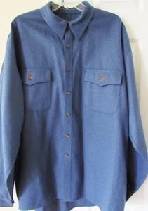 Schnee's NEU blaues Langarmhemd mit Lederbesatz 2XL Tall - Bild 1 von 5