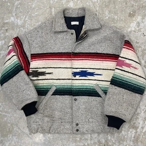 Vintage David James Jacke Herren Large Aztec Native Blanket USA Southwestern - Bild 1 von 12