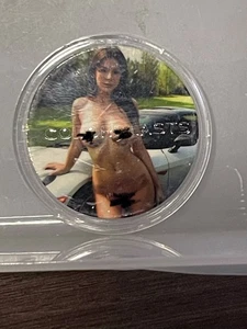 1 Oz .999 Fine Silver Round, Naughty, Colorblast, DSS - Picture 1 of 2