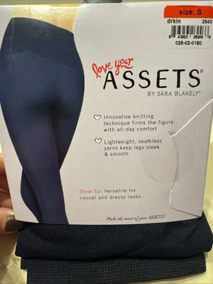 Spanx Love Your Assests Leggings Sin Costuras Tobillo Oscuro Ajustado Denim Lavado Elástico S Foto 1 de 4
