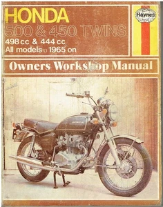 HONDA CB450 CL450 CB450K3 CB450K6 CB500T CB500TK1 (1965-76) WORKSHOP MANUAL - Picture 1 of 1