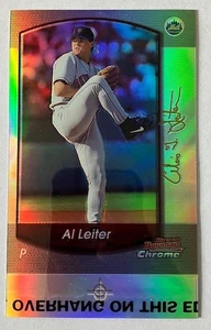 2000 BOWMAN Baseball.     "Al Leiter # 127"  Gold  Signature Refractor *as shown - Picture 1 of 4