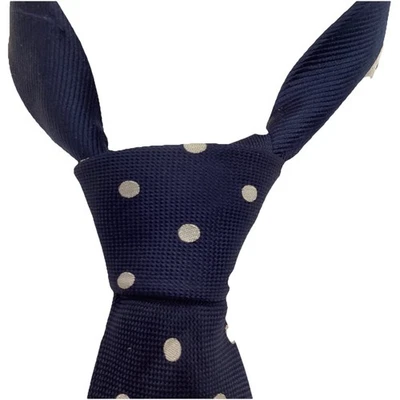 "Corbata Tommy Hilfiger azul plata lunares 100 % seda 60x3,75""" Foto 1 de 4