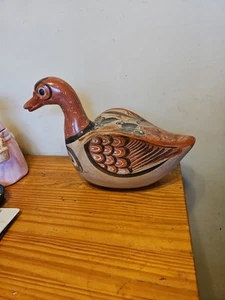 Vintage Ex-Large Tonala Mexican Pottery Duck 3+ Pounds! - Picture 1 of 5